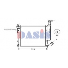 060014N AKS DASIS Радиатор, охлаждение двигателя