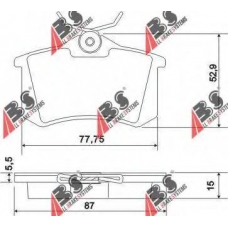 36623 OE ABS Комплект тормозных колодок, дисковый тормоз