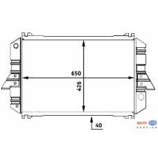 8MK 376 706-611 HELLA Радиатор, охлаждение двигателя
