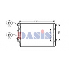 040021N AKS DASIS Радиатор, охлаждение двигателя