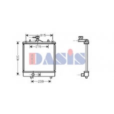 322007N AKS DASIS Радиатор, охлаждение двигателя
