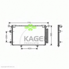 94-5890 KAGER Конденсатор, кондиционер