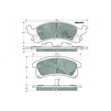 GDB4097 TRW Комплект тормозных колодок, дисковый тормоз