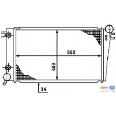 8MK 376 713-191 HELLA Радиатор, охлаждение двигателя