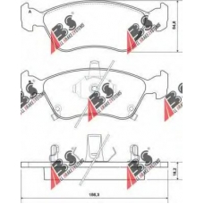 37029 ABS Комплект тормозных колодок, дисковый тормоз