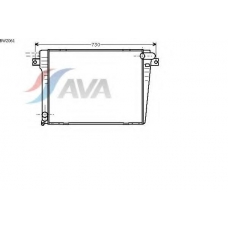 BW2061 AVA Радиатор, охлаждение двигателя