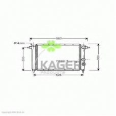 31-0914 KAGER Радиатор, охлаждение двигателя