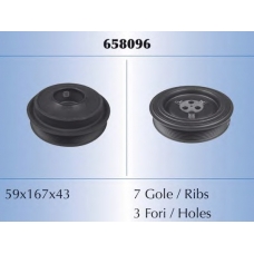 658096 Malo Ременный шкив, коленчатый вал