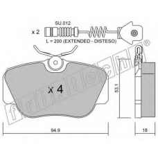 043.0W fri.tech. Комплект тормозных колодок, дисковый тормоз