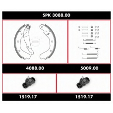 SPK 3088.00 WOKING Комплект тормозов, барабанный тормозной механизм
