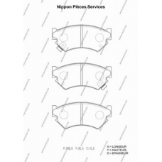 S360U18 NPS Комплект тормозных колодок, дисковый тормоз