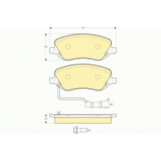 6114891 GIRLING Комплект тормозных колодок, дисковый тормоз