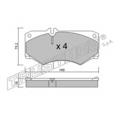 016.0 TRUSTING Комплект тормозных колодок, дисковый тормоз