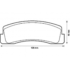 571265B BENDIX Комплект тормозных колодок, дисковый тормоз