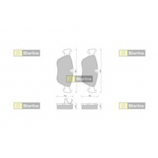 BD S391 STARLINE Комплект тормозных колодок, дисковый тормоз