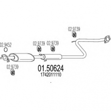 01.50624 MTS Средний глушитель выхлопных газов
