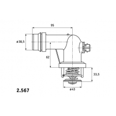 2.567.01 BEHR Термостат, охлаждающая жидкость