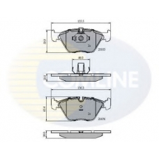 CBP01744 COMLINE Комплект тормозных колодок, дисковый тормоз