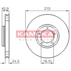 1031698 KAMOKA Тормозной диск