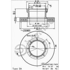 09.8925.10 BREMBO Тормозной диск