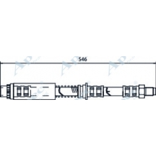HOS4047 APEC Тормозной шланг