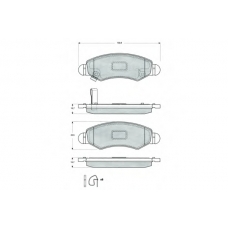PF1569 PROCODIS FRANCE Комплект тормозных колодок, дисковый тормоз