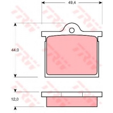 GDB129 TRW Комплект тормозных колодок, дисковый тормоз