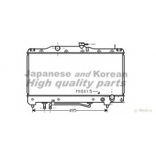 T780-02 ASHUKI Радиатор, охлаждение двигателя