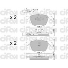 822-551-0 CIFAM Комплект тормозных колодок, дисковый тормоз