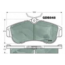 GDB848 TRW Комплект тормозных колодок, дисковый тормоз
