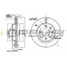 DBB130V BREMSI Тормозной диск
