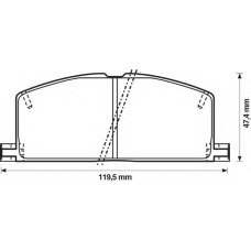 572255B BENDIX Комплект тормозных колодок, дисковый тормоз