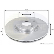 ADC0552V COMLINE Тормозной диск