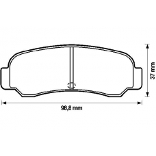 572156B BENDIX Комплект тормозных колодок, дисковый тормоз