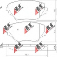 37230 OE ABS Комплект тормозных колодок, дисковый тормоз
