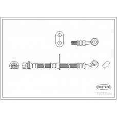 19032524 CORTECO Тормозной шланг