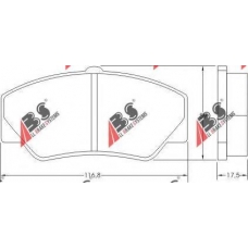36578 ABS Комплект тормозных колодок, дисковый тормоз