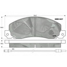 GDB1407 TRW Комплект тормозных колодок, дисковый тормоз