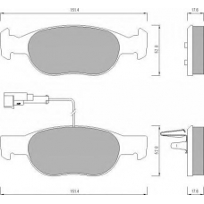 624381 ROULUNDS Комплект тормозных колодок, дисковый тормоз
