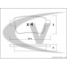 V46-0139 VEMO/VAICO Комплект тормозных колодок, дисковый тормоз