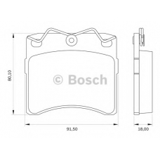 0 986 BB0 174 BOSCH Комплект тормозных колодок, дисковый тормоз