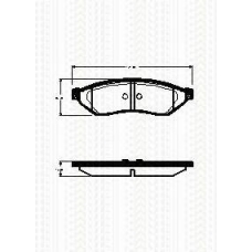 8110 21009 TRISCAN Комплект тормозных колодок, дисковый тормоз