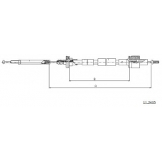 11.2435 CABOR Трос, управление сцеплением