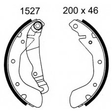 7220 BSF Комплект тормозов, барабанный тормозной механизм