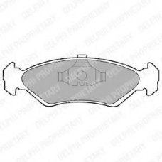LP591 DELPHI Комплект тормозных колодок, дисковый тормоз