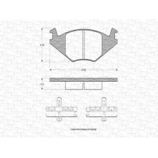 363702160025 MAGNETI MARELLI Комплект тормозных колодок, дисковый тормоз