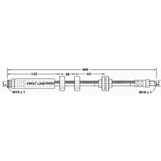 FBH6647 FIRST LINE Тормозной шланг