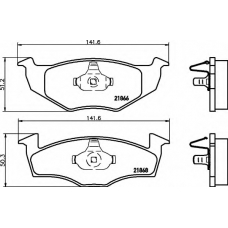 8DB 355 007-911 HELLA Комплект тормозных колодок, дисковый тормоз