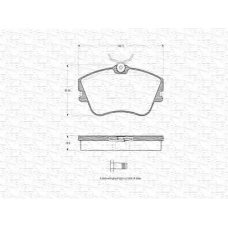 363702160347 MAGNETI MARELLI Комплект тормозных колодок, дисковый тормоз