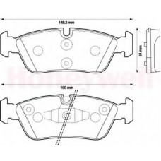 573138B BENDIX Комплект тормозных колодок, дисковый тормоз